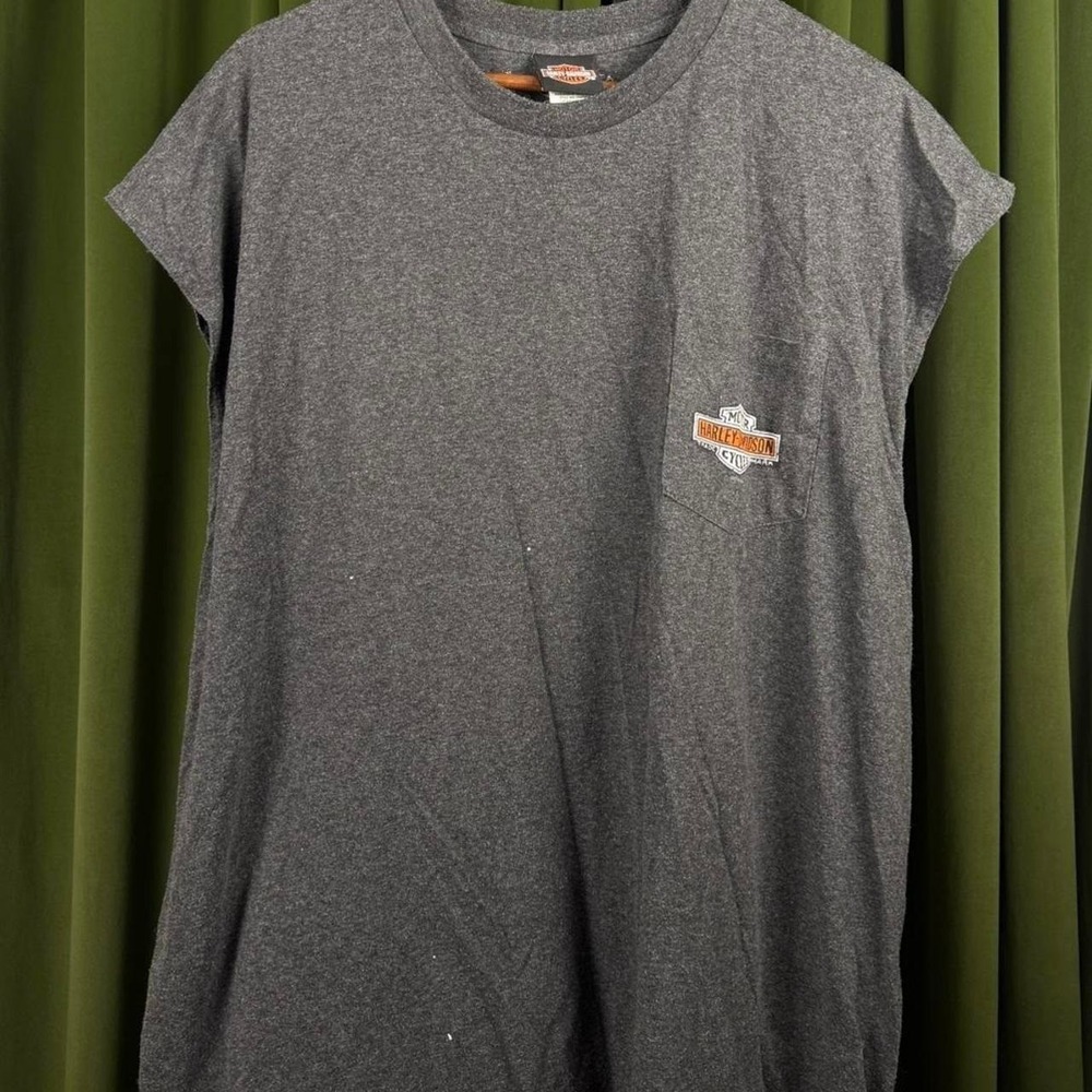Harley Davidson San Antonio Texas Muscle T-Shirt Grey Sleeveless Pocket Mens 2XL
